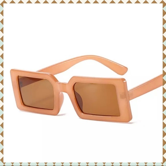 Private Label Accessories - SALE✨BROWN WITH BROWN LENSES JELLY LUXURY RECTANGLE STATEMENT …‎